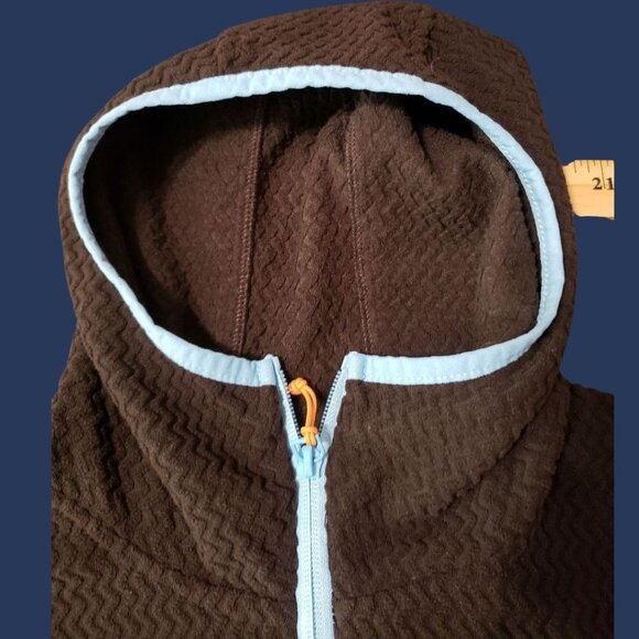 Ventures Endurance Unisex Hooded Jacket Hot Chocolate Brown/Blue Medium - Picture 11 of 11